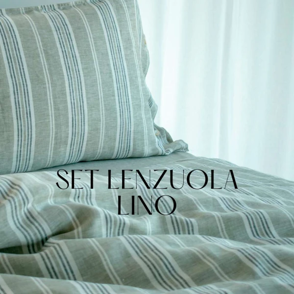 Set Lenzuola - Complete - Lino Stropicciato No Stiro